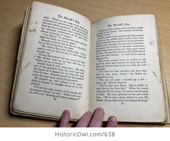 The Sheriffs Son Antique Western Book by William Macleod Raine C1918 - #DUjbOWy7UyY-10