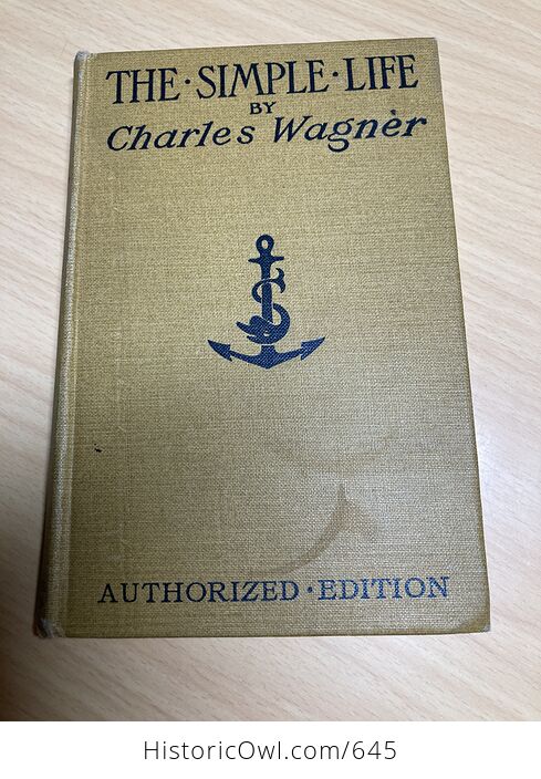 The Simple Life Antique Book by Charles Wagner C1904 - #slcp0AsbrJI-1