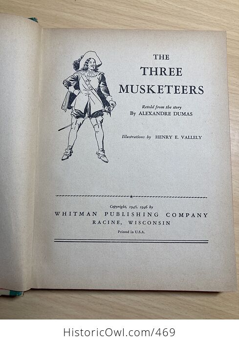 The Three Musketeers Vintage Book by Alexandre Dumas C1946 - #rRme5RLeyVo-5
