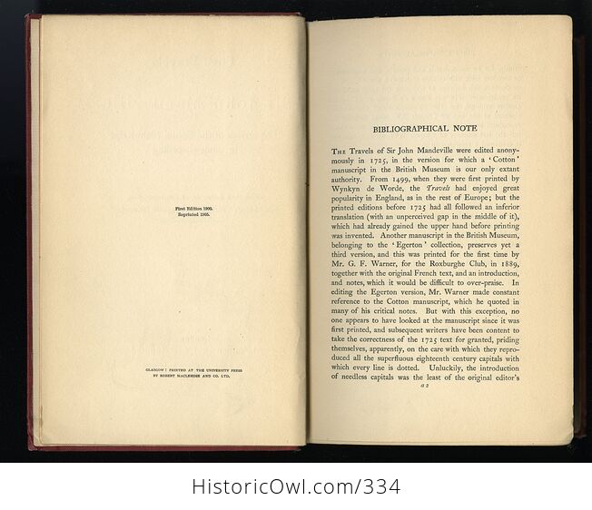 The Travels of Sir John Mandeville Antique Book C1905 - #MDwhVv8zjTk-2