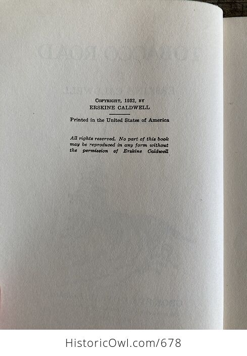 The Unabridged Edition of Tobacco Road by Erskine Caldwell C1932 - #oZV0yBSXkfA-10