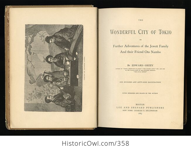 The Wonderful City of Tokio or Further Adventures of the Jewett Family and Their Friend Oto Nambo by Edward Greey Antique Illustrated Book C1883 - #p0gka6U8nVk-4