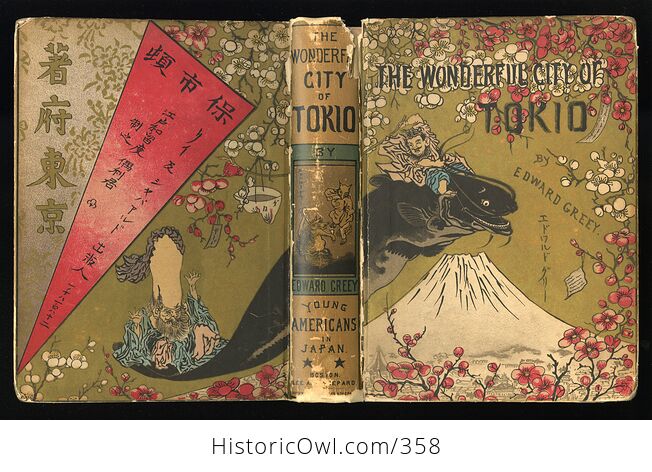 The Wonderful City of Tokio or Further Adventures of the Jewett Family and Their Friend Oto Nambo by Edward Greey Antique Illustrated Book C1883 - #p0gka6U8nVk-2
