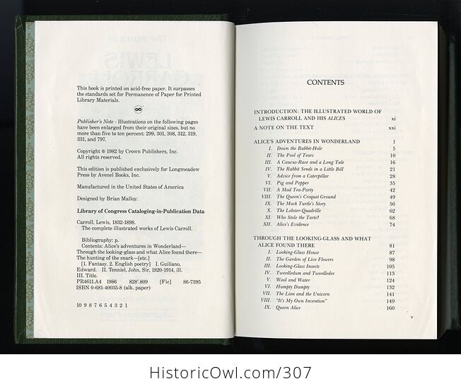 The Works of Lewis Carroll Longmeadow Press C1982 - #6W97VIn1ETU-5