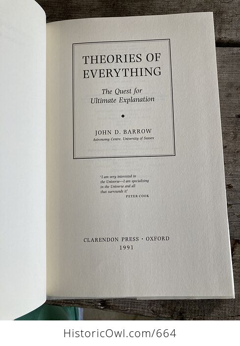 Theories of Everything the Quest for Ultimate Explanation Book by John Barrow C1991 - #vkWFhf65gBE-7