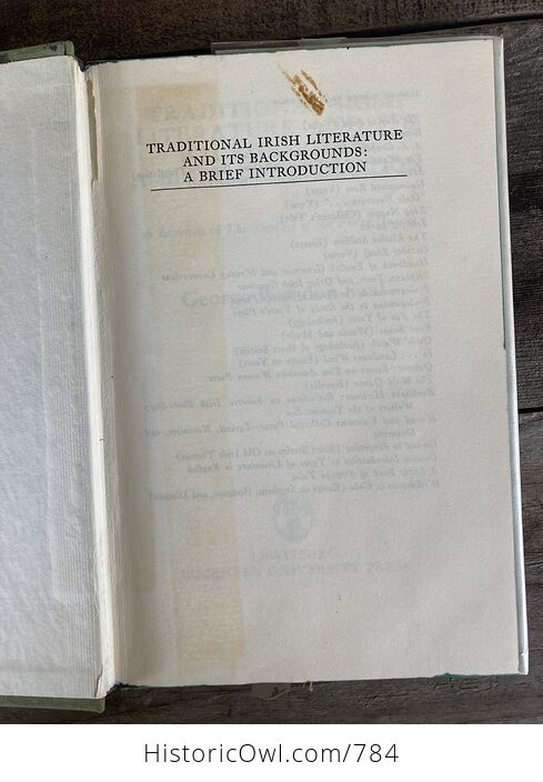 Traditional Irish Literature and Its Backgrounds a Brief Introduction Book by George Brandon Saul C1970 - #Dqi8jbRqtHY-12