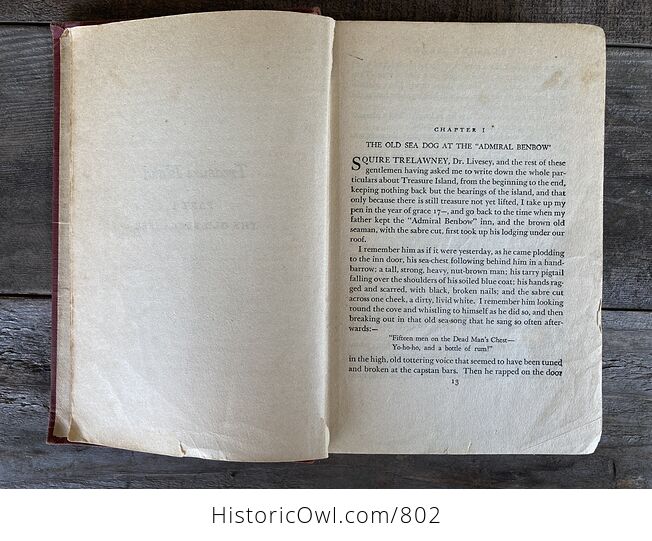 Treasure Island Antique Book by Robert Louis Stevenson - #Tqmn67oD6ho-5