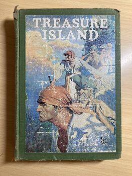 Treasure Island Antique Book by Robert Louis Stevenson C1924 #4Ek821W0QTU