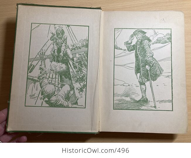 Treasure Island Antique Book by Robert Louis Stevenson C1924 - #4Ek821W0QTU-4