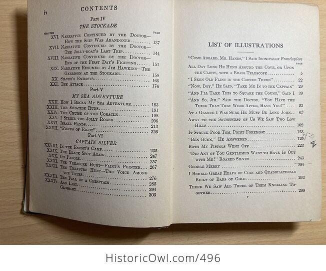 Treasure Island Antique Book by Robert Louis Stevenson C1924 - #4Ek821W0QTU-8