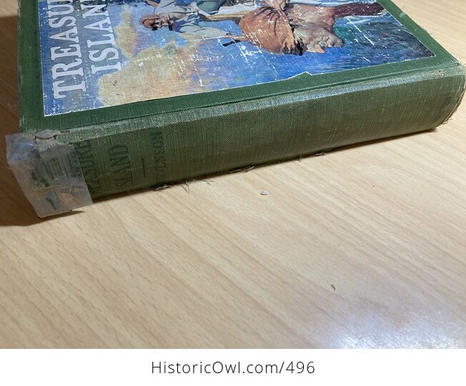 Treasure Island Antique Book by Robert Louis Stevenson C1924 - #4Ek821W0QTU-3