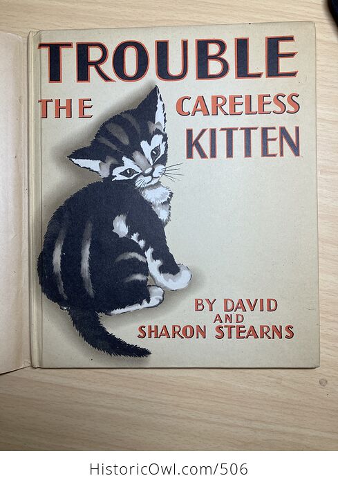 Trouble the Careless Kitten Vintage Book by David M Stearns C1945 - #DS1dqLbhY6M-5