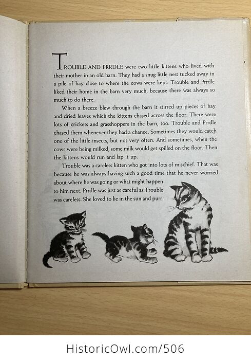 Trouble the Careless Kitten Vintage Book by David M Stearns C1945 - #DS1dqLbhY6M-8