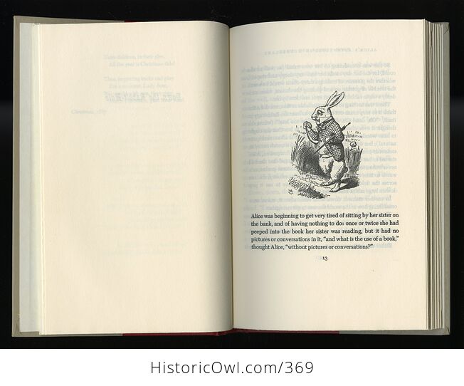 Vintage Alices Adventures in Wonderland Illustrated Book by Lewis Carroll Childrens Classics 1950s - #asMOJ8b13ew-4