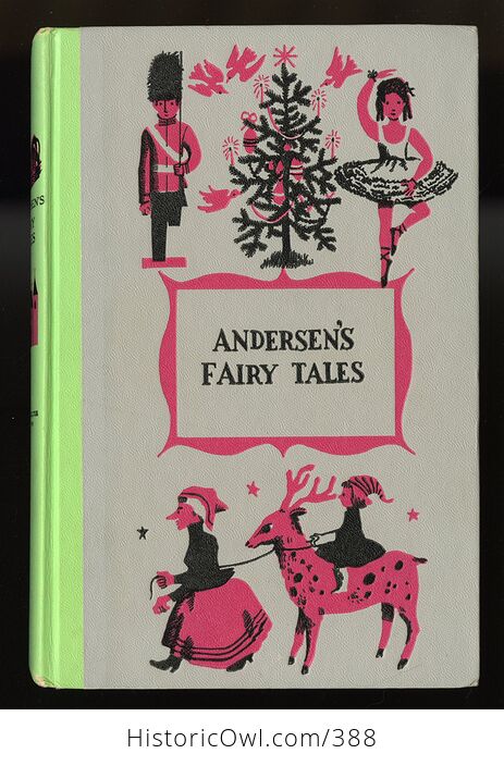 Vintage Andersens Fairy Tales Illustrated Book by Hans Christian Andersen Junior Deluxe Editions C1956 - #bgSM7gB8H2w-1