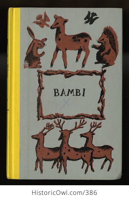 Vintage Bambi Illustrated Book by Felix Salten Junior Deluxe Editions C1956 - #JoMADFYVKUU-1