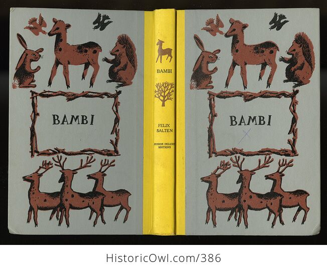 Vintage Bambi Illustrated Book by Felix Salten Junior Deluxe Editions C1956 - #JoMADFYVKUU-2