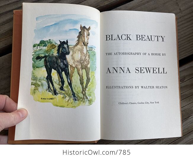 Vintage Black Beauty the Autobiography of a Horse Illustrated Book by Anna Sewell Childrens Classics C1954 - #R7jajLzIRQM-1