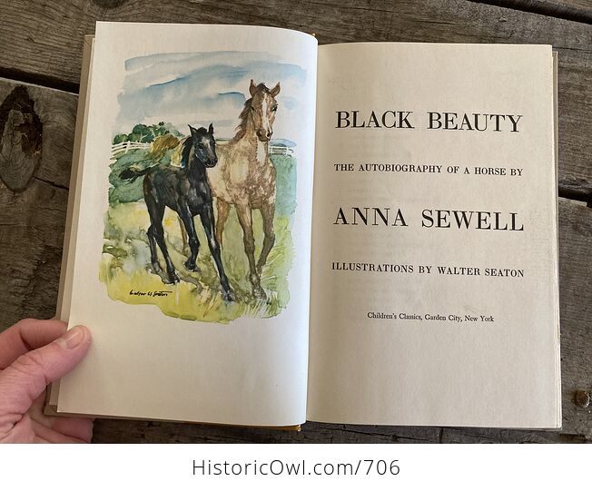 Vintage Black Beauty the Autobiography of a Horse Illustrated Book by Anna Sewell Childrens Classics C1954 - #lAtbs8JwbjE-4