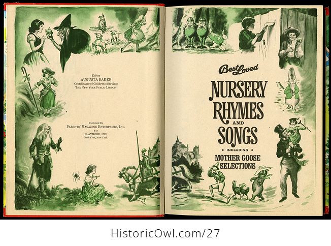 Vintage Book Best Loved Nursery Rhymes and Songs Edited by Augusta Baker 1974 Edition - #f6NtY6KVijo-9