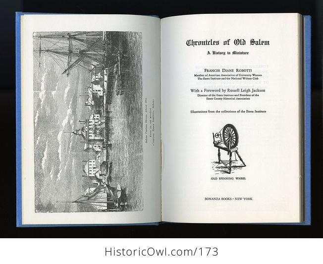 Vintage Book Chronicles of Old Salem a History in Miniature by Frances Diane Robotti C1948 - #fWYQHwdyAb4-6
