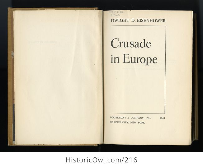 Vintage Book Crusade in Europe by Dwight D Eisenhower C1948 - #WhuXv9GNxGE-5