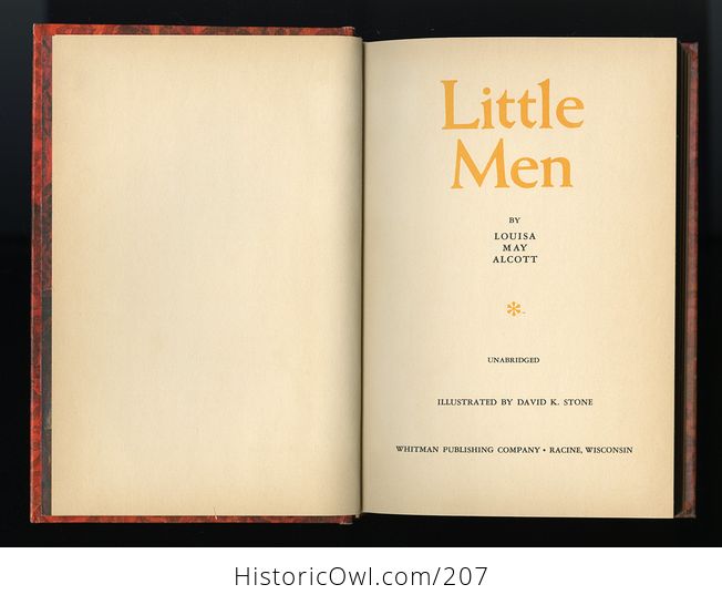 Vintage Book Little Men Unabridged by Louisa May Alcott Illustrated by David K Stone C1965 - #nfvAKtkVVe0-4