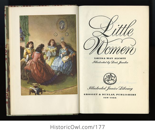 Vintage Book Little Women by Louisa May Alcott and Illustrated by Louis Jambor C1947 - #XFJSZp9kX0c-5