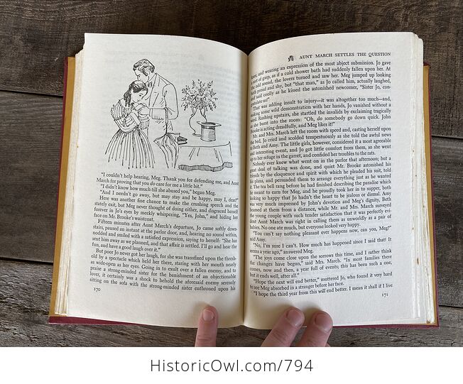 Vintage Book Little Women by Louisa May Alcott Illustrated by Reisie Lonette C1950 - #U21KfEU7EZ8-7
