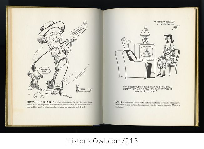 Vintage Book President Eisenhowers Cartoon Book by Frederick Fell C1956 - #bDYbih3rLCM-6
