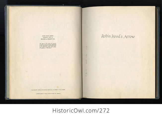 Vintage Book Robin Hoods Arrow by Eugenia Stone C1948 - #2P43NlTLDd8-4