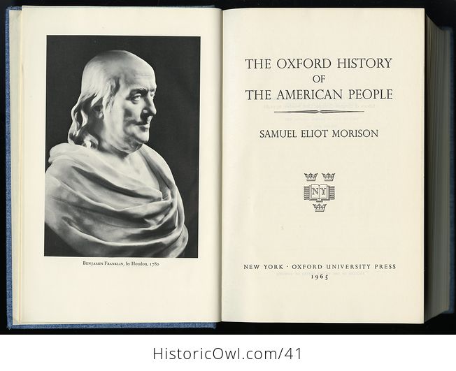 Vintage Book the Oxford History of the American People by Samuel Eliot Morison C 1965 - #ZRLlGnQwYRM-5
