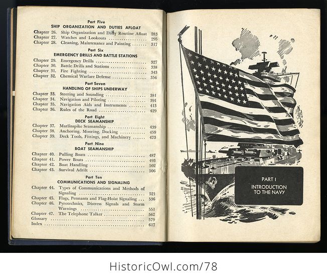 Vintage Book the United States Navy the Bluejakets Manual 1946 Thirteenth Edition - #br0W0bR4jhI-8