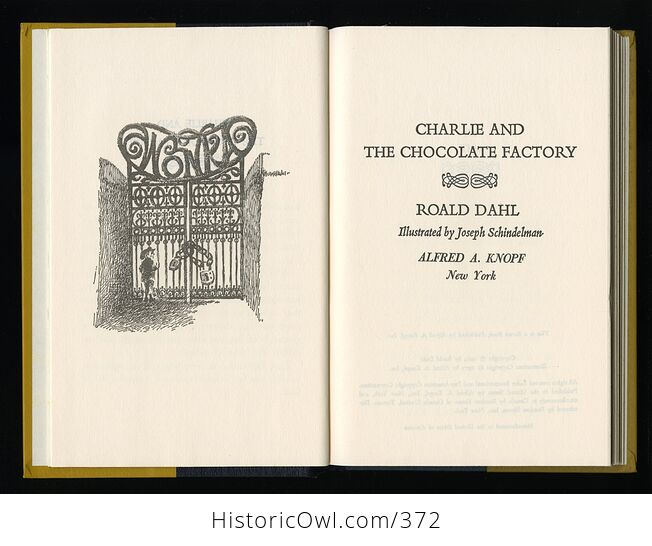 Vintage Charlie and the Chocolate Factory Illustrated Book by Roald Dahl Alfred Knopf C1973 - #TRt8UstKnqg-3