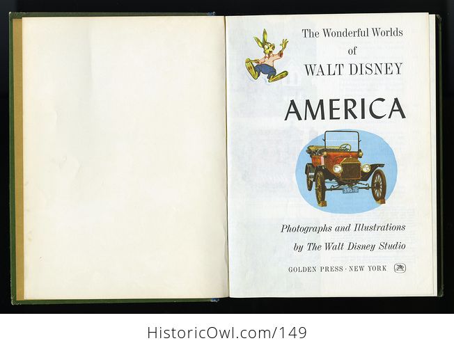 Vintage Childrens Book Walt Disneys America C1965 - #pdFDbxLzKBk-5