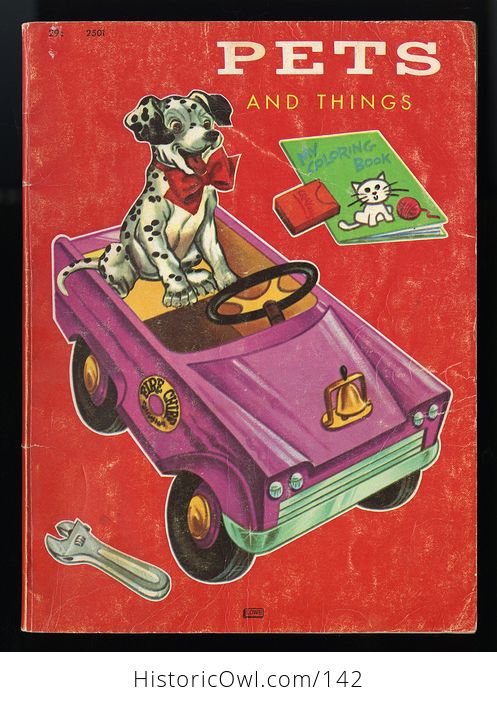Vintage Coloring Book Pets and Things C1962 - #VTpjfhygs1U-1