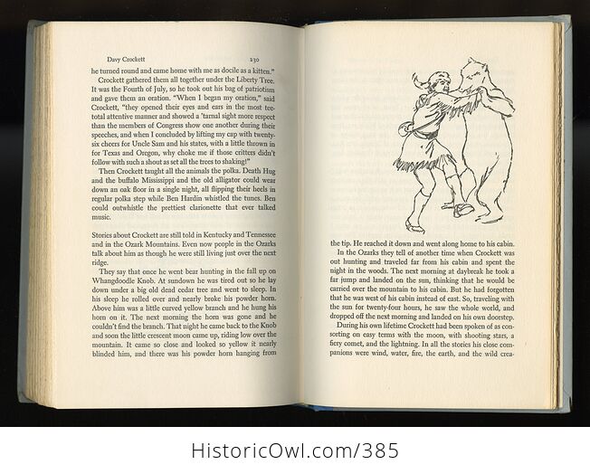 Vintage Davy Crockett Illustrated Book by Constance Rourke Junior Deluxe Editions C1962 - #oCQs5ciamlM-9
