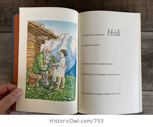 Vintage Heidi Illustrated Book by Johanna Spyri Childrens Classics C1954 - #2Vi6WD0ZgmQ-5