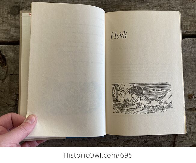 Vintage Heidi Illustrated Book by Johanna Spyri Childrens Classics C1954 - #MeurKTQk2Lg-7