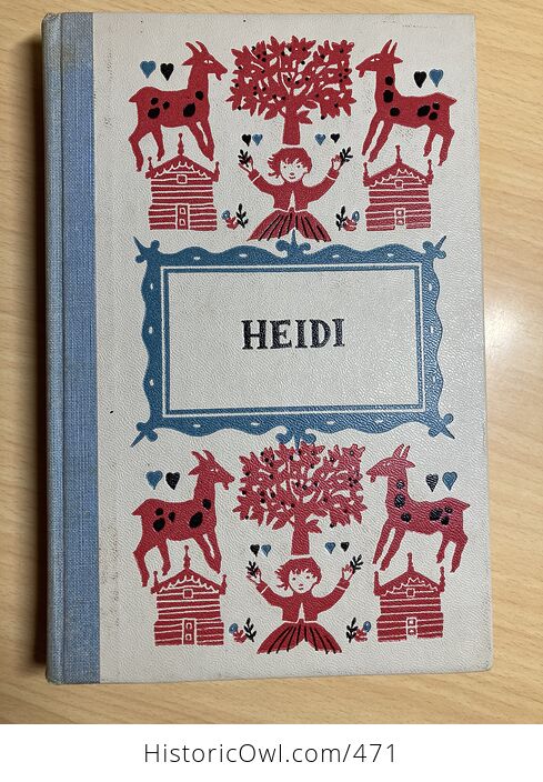 Vintage Heidi Illustrated Book by Johanna Spyri Junior Deluxe Editions C1954 - #3nGxC3n3n90-1