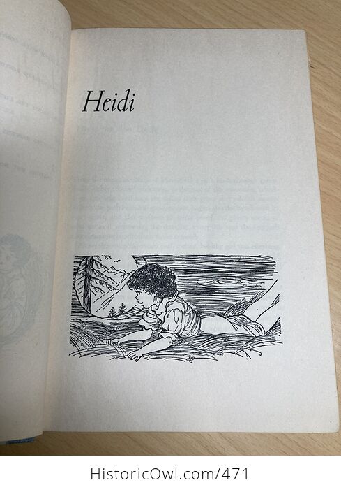 Vintage Heidi Illustrated Book by Johanna Spyri Junior Deluxe Editions C1954 - #3nGxC3n3n90-8