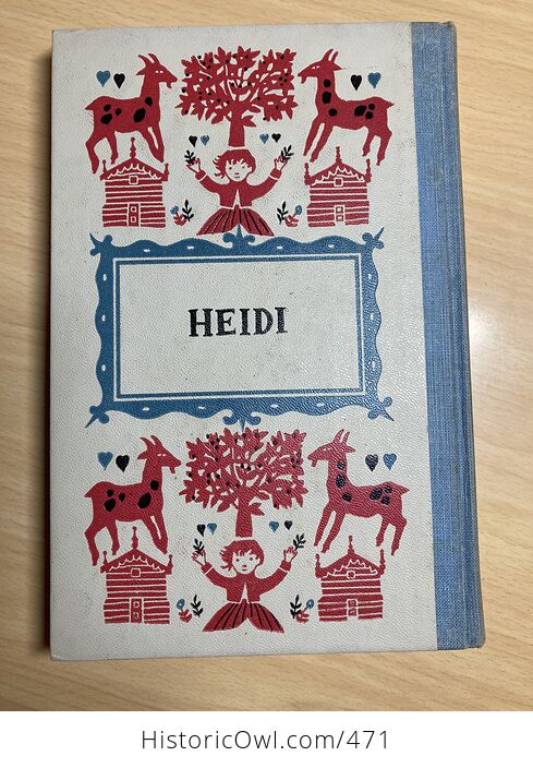 Vintage Heidi Illustrated Book by Johanna Spyri Junior Deluxe Editions C1954 - #3nGxC3n3n90-2