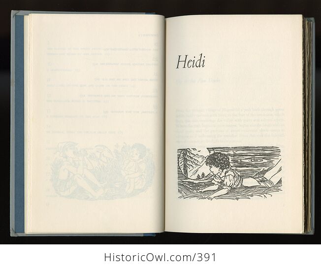 Vintage Heidi Illustrated Book by Johanna Spyri Junior Deluxe Editions C1954 - #a7xTMAn3rW4-7