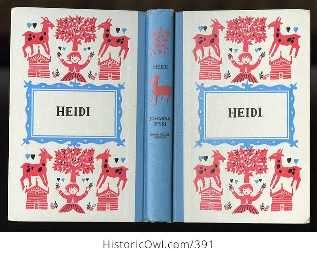 Vintage Heidi Illustrated Book by Johanna Spyri Junior Deluxe Editions C1954 - #a7xTMAn3rW4-2