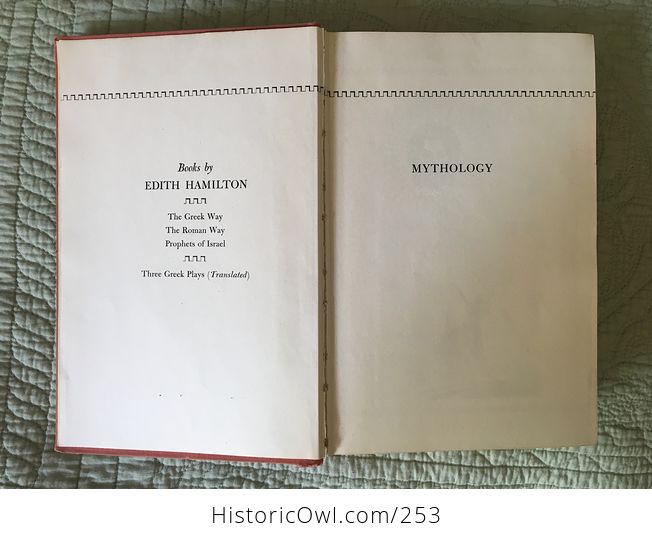 Vintage Illustrated Book Mythology by Edith Hamilton Copyright 1944 - #EJsYImJGc3I-10
