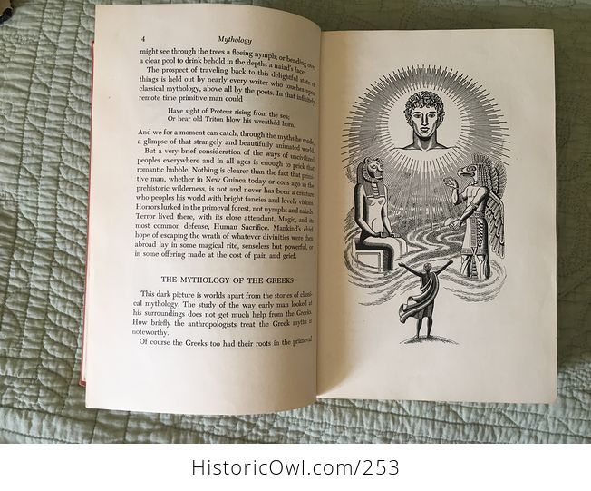 Vintage Illustrated Book Mythology by Edith Hamilton Copyright 1944 - #EJsYImJGc3I-6