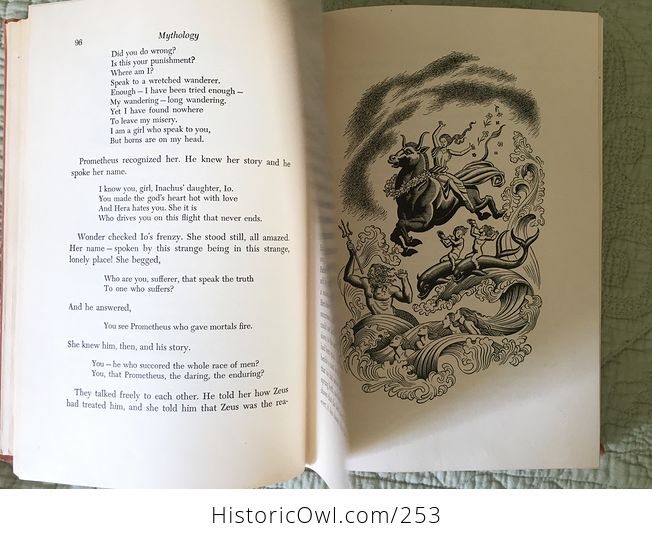 Vintage Illustrated Book Mythology by Edith Hamilton Copyright 1944 - #EJsYImJGc3I-5
