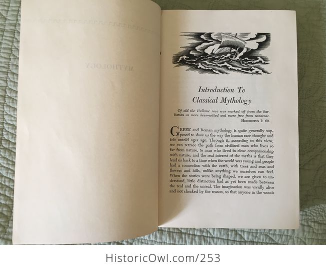 Vintage Illustrated Book Mythology by Edith Hamilton Copyright 1944 - #EJsYImJGc3I-7