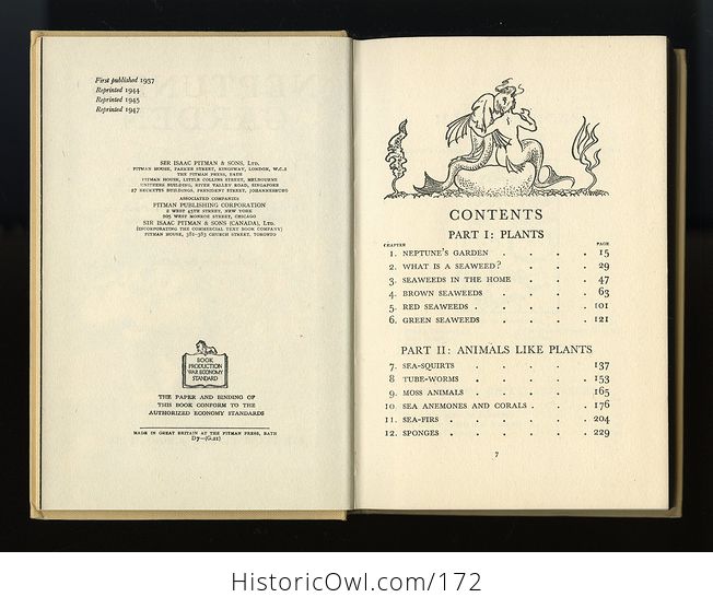 Vintage Illustrated Book Neptunes Garden by L R Brightwell C1947 - #tx9wxOfIDOA-2