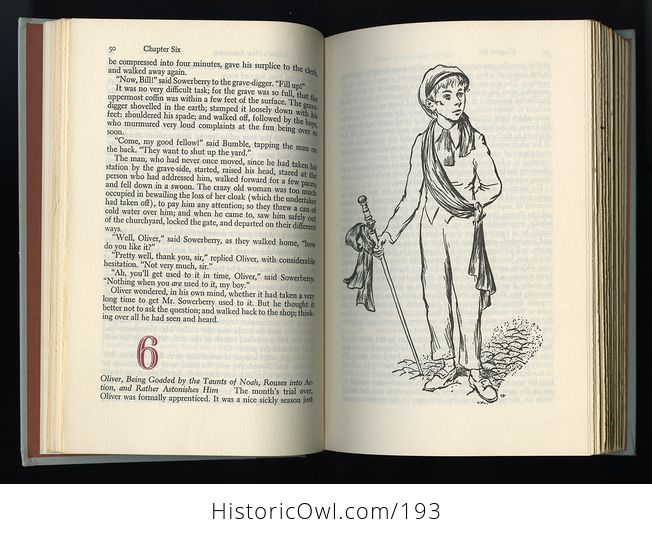 Vintage Illustrated Book Oliver Twist by Charles Dickens Junior Deluxe Editions C1956 - #ui389Llx4qY-5